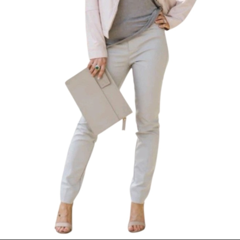 ECRU Cotton Blend Stretch Straight Leg Pants Women Size 10